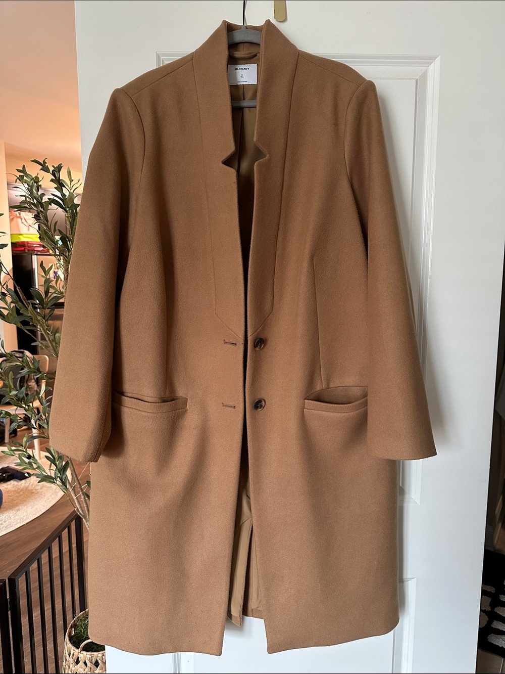 Old Navy Camel Wool-Blend Coat